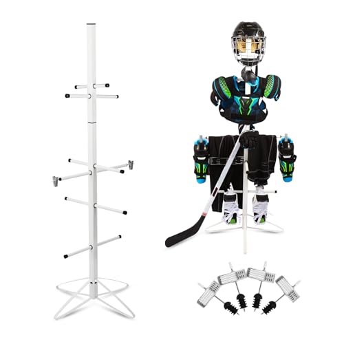 MYHLPER Hockey Gear Drying Rack Hockey Drying Rack Metal Sports Gear Storage Dry Rack for Drying and Storing Adult and Child Sports Equipment Hockey Equipment Drying Rack-4 Additional Hanging Clips