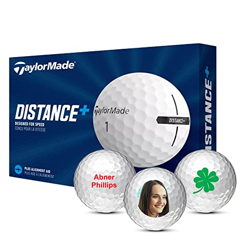 TaylorMade Distance + Logo Golf Balls, Personalized Golf Balls, Custom Golf Balls