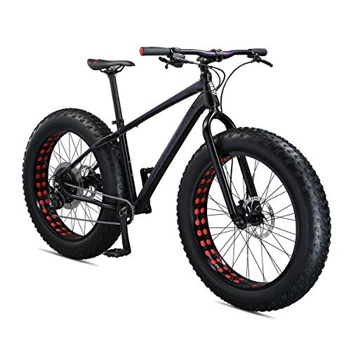 Mongoose Argus Sport Adult Fat Tire Mountain Bike, 26-inch Wheels, Tetonic T2 Aluminum Frame, Hydraulic Disc Brakes, Large Frame, Black