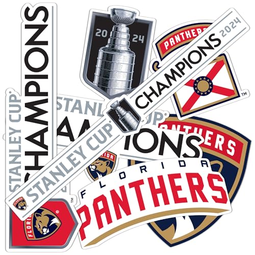 Desert Cactus Florida Panthers 2024 Stanley Cup Champions Team NHL Sticker Vinyl Decal Laptop Water Bottle Car Scrapbook (2024 Stanley Cup Champions - Type 2)