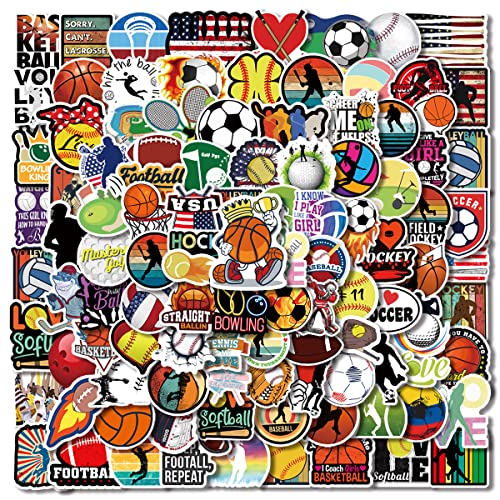 Sports Stickers 150PCS Sport Gift,Sports Stickers for Water Bottles,Basketball,Baseball,Football,Volleyball,Soccer,Stickers Sports,Stickers for Teens/Kids